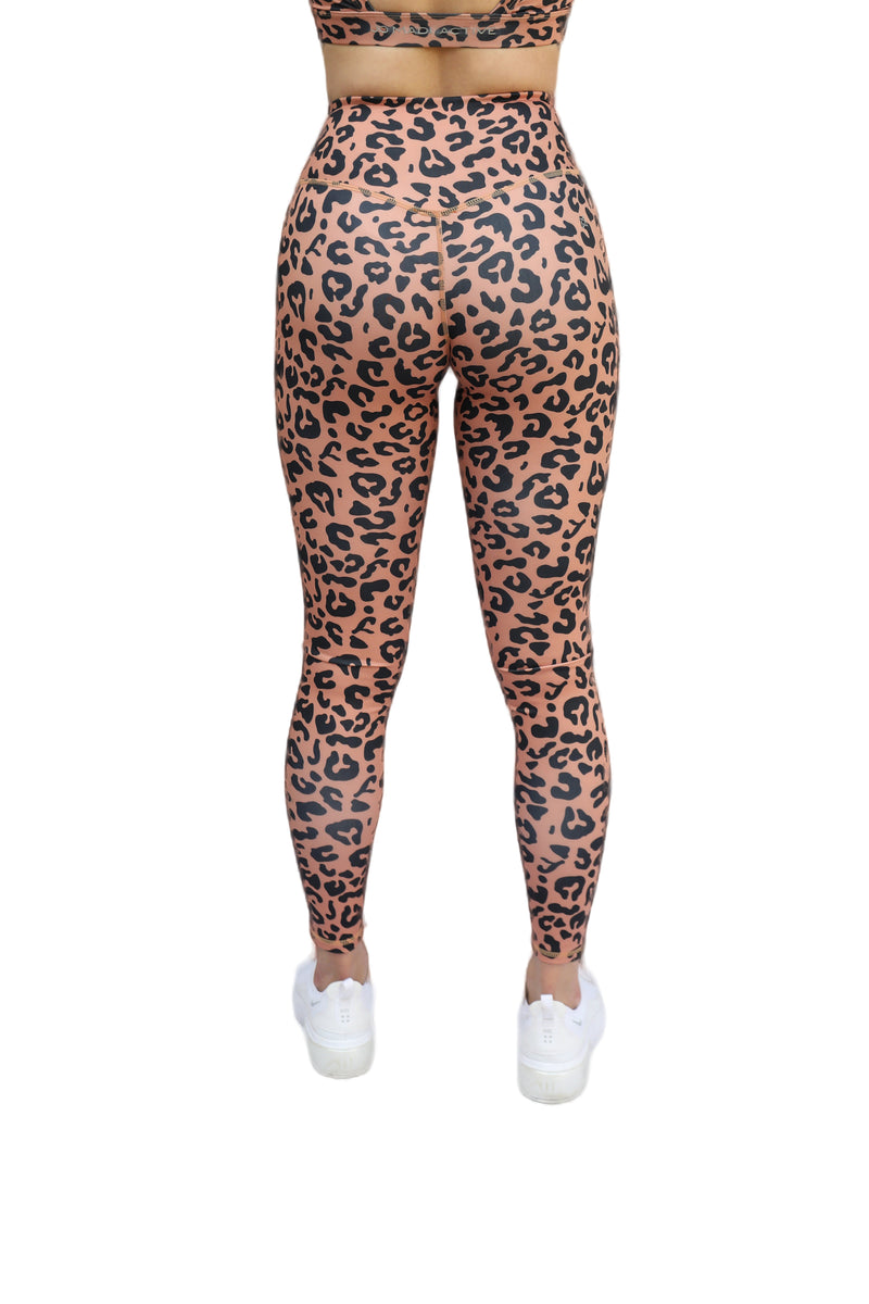 Jump Leopard Print Leggings in Brown