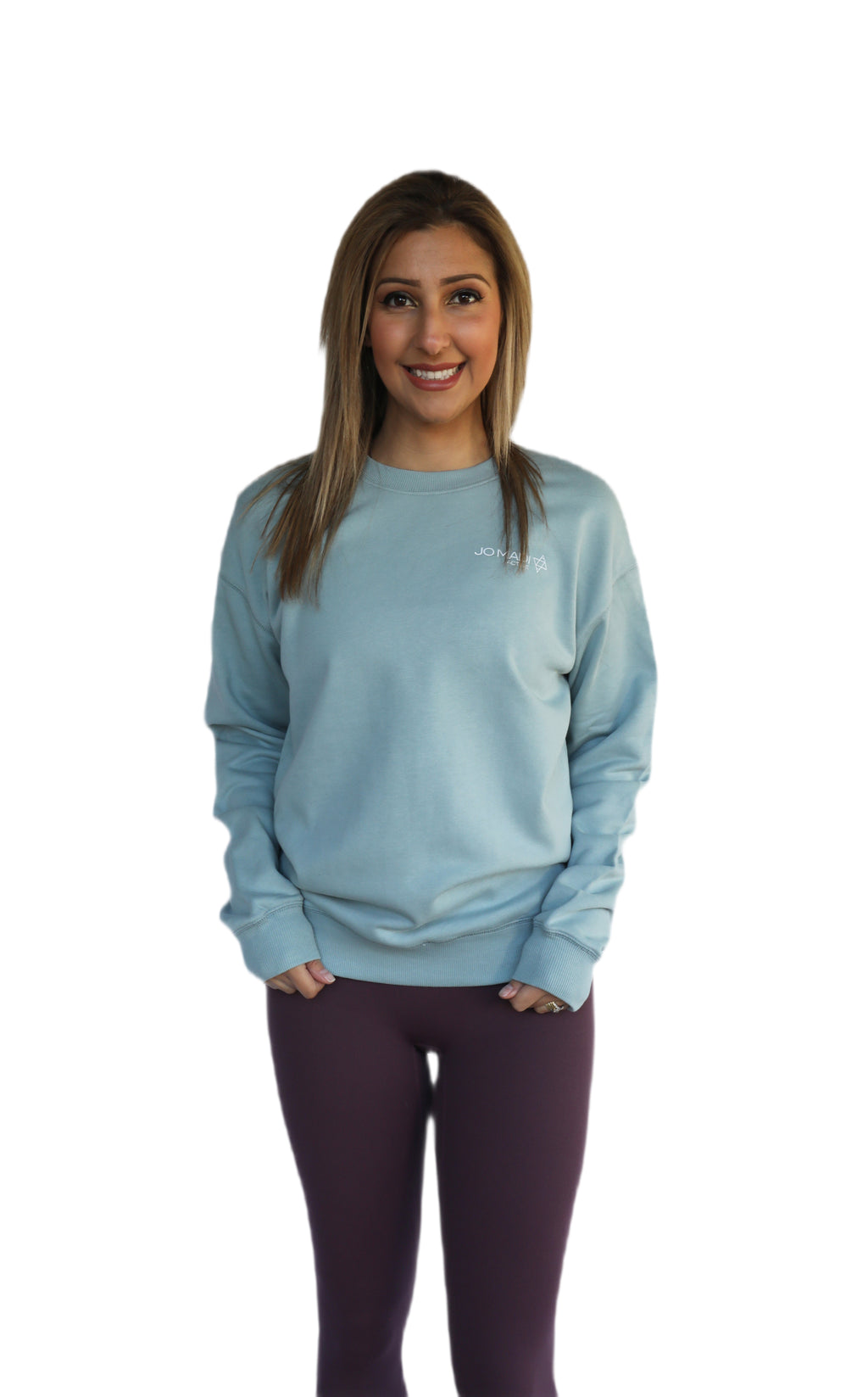 Track Oversized Sweater in Baby Blue