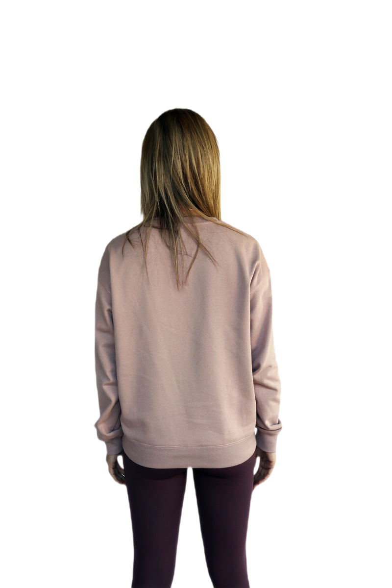 Track Oversized Sweater in Dusty Pink